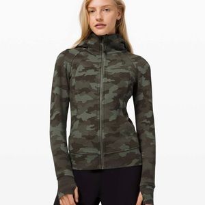 Lululemon scuba hoodie- camo green. RARE